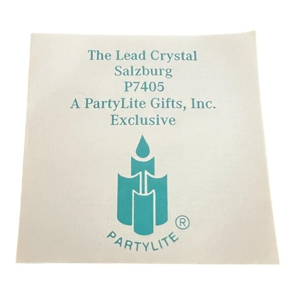 Partylite Salzburg P7405 Lead Crystal 3-Piece Stackable Candle Holder Set - Picture 2 of 10